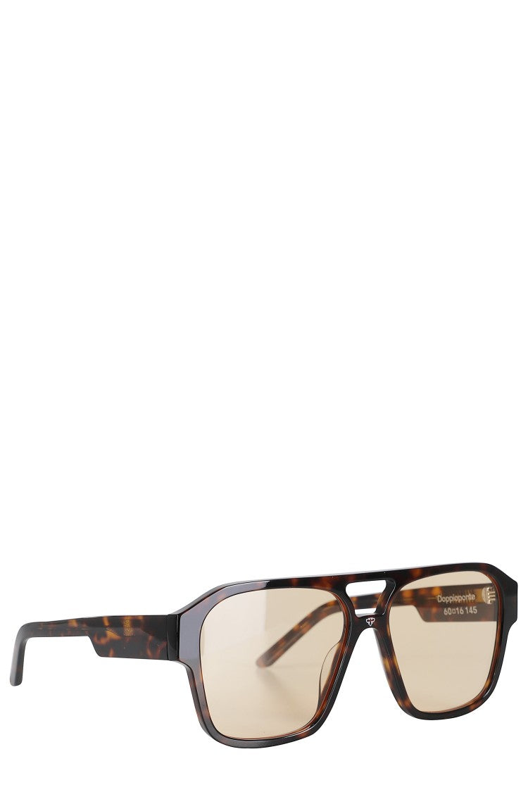 Face.Hide Havana Double Bridge Glasses - Havana Temple