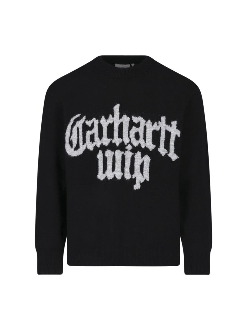 Carhartt Wip Black Deck Intarsia Crewneck Knit Sweater