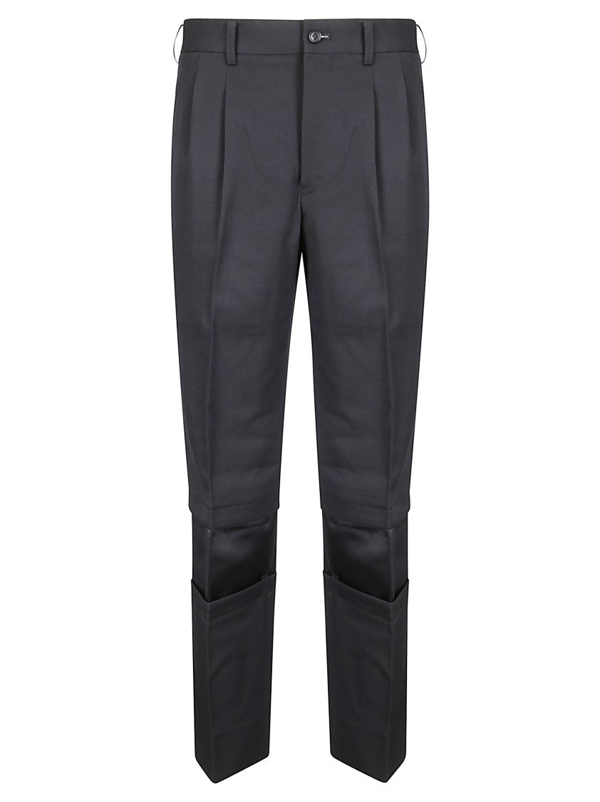Comme Des Garçons Tailored Neutrals Wool Pants With Classic Silhouette