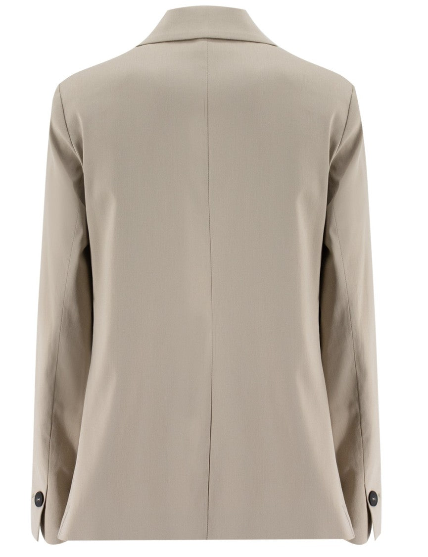 Antonelli Double-Breasted D.Beige Jacket With Elegant Lapels