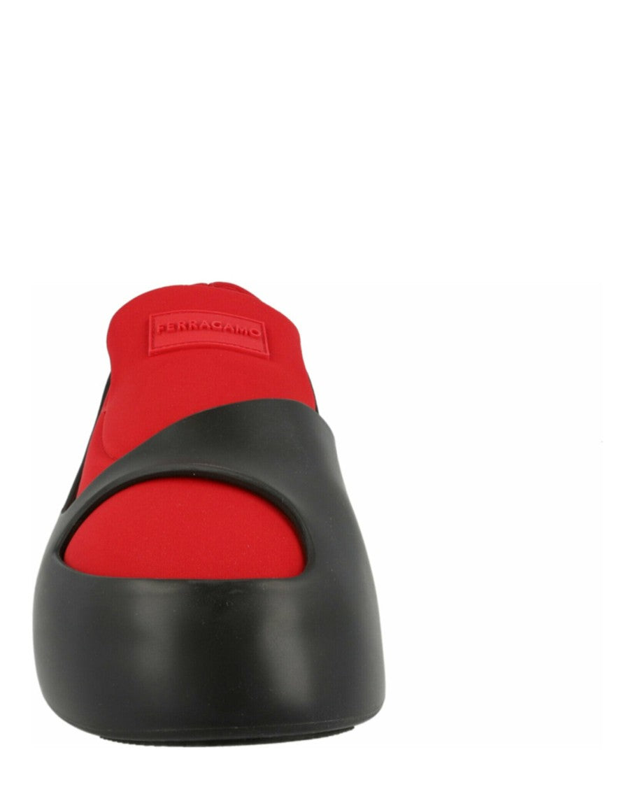 Ferragamo Lunar Paneled Slip-On Sneakers