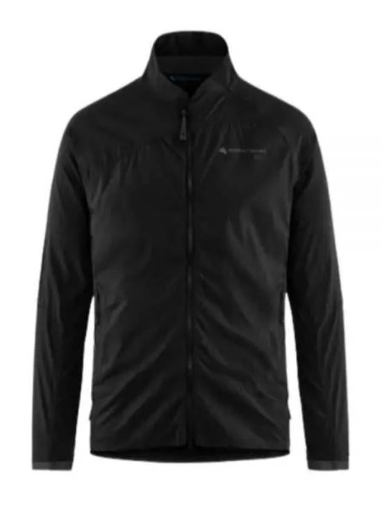Klattermusen Minimalist Black Zipper Jacket With High Collar And Seam Detailing