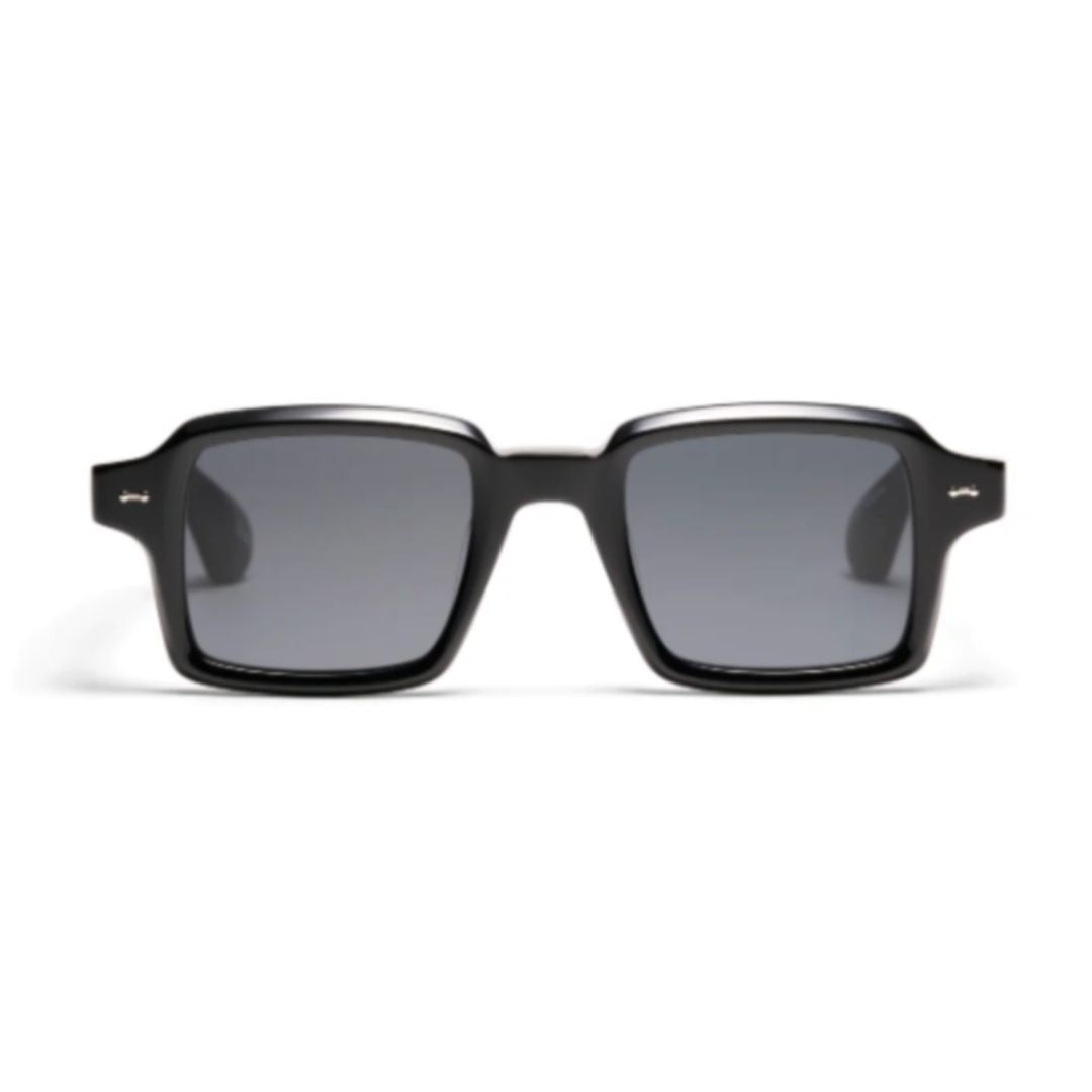 Peter And May Numero Bold Rectangular Acetate Sunglasses With Dark-Tinted Lenses