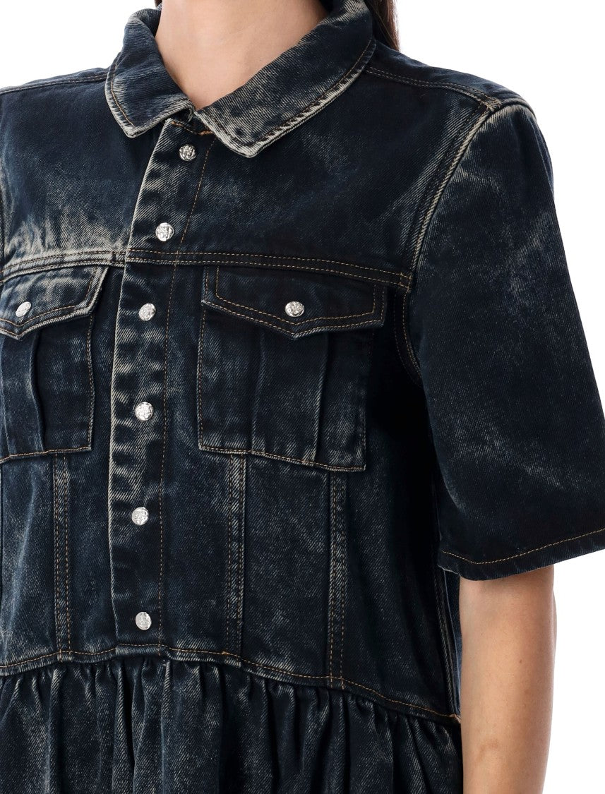 Ganni Denim Long Dress