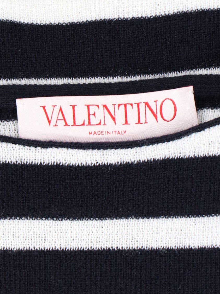 Valentino Blue Virgin Stripe Sweater – Blue