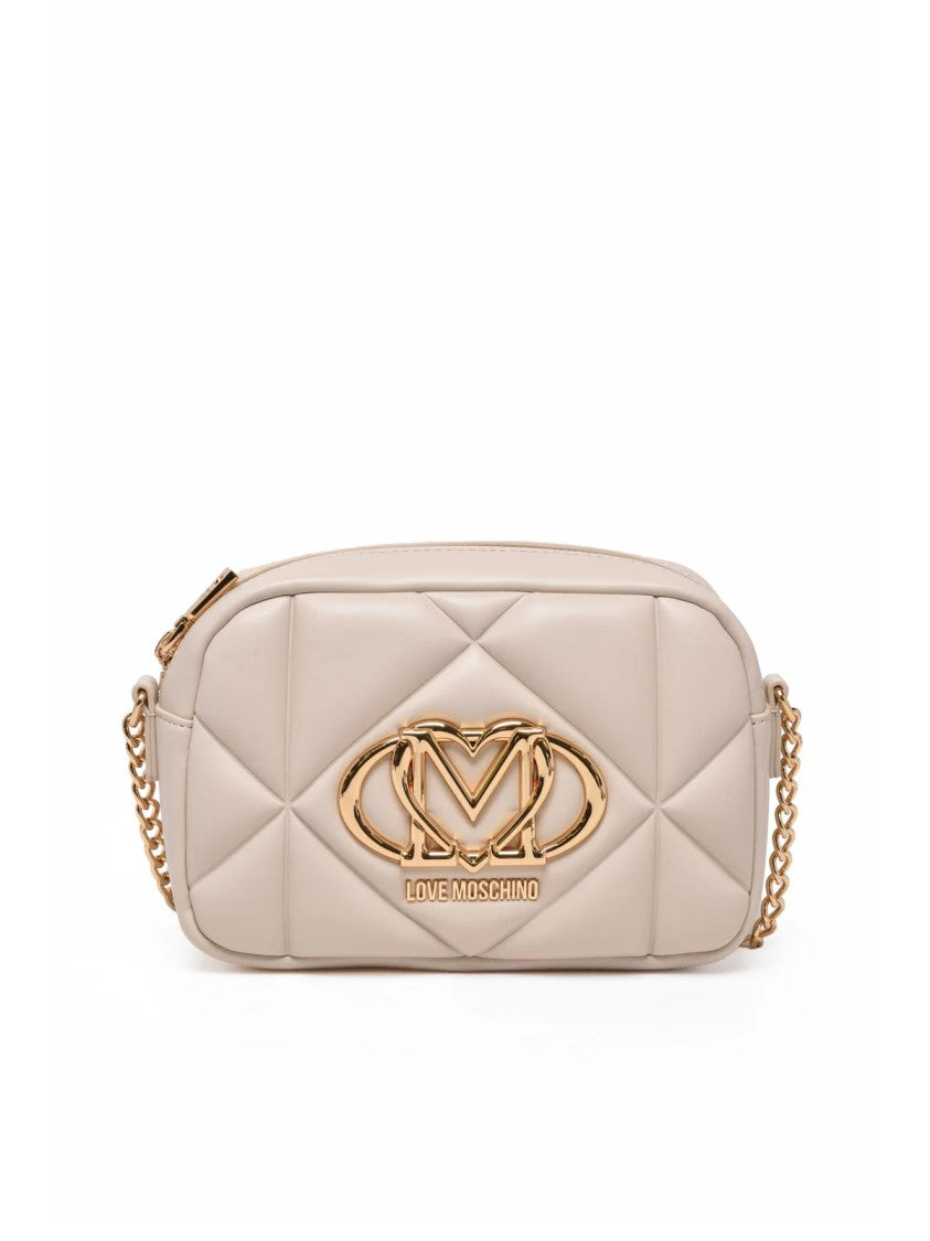 Love Moschino White Quilted Polyurethane Shoulder Bag