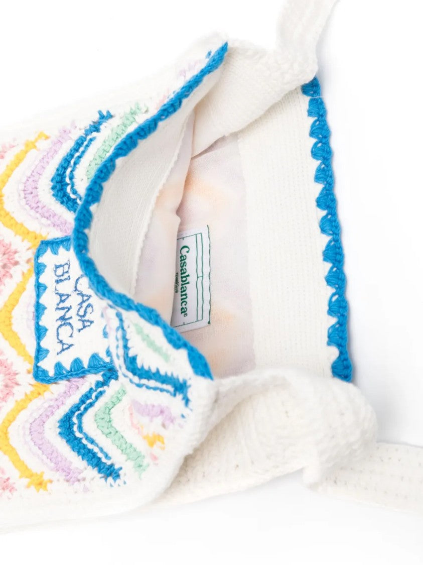 Casablanca Mini Gradient Wave Crochet Crossbody Bag