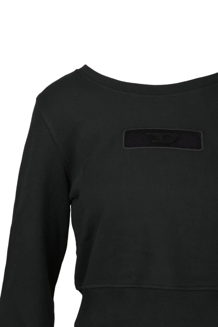 Diesel Black Cotton Women's Cropped Sweatshirt