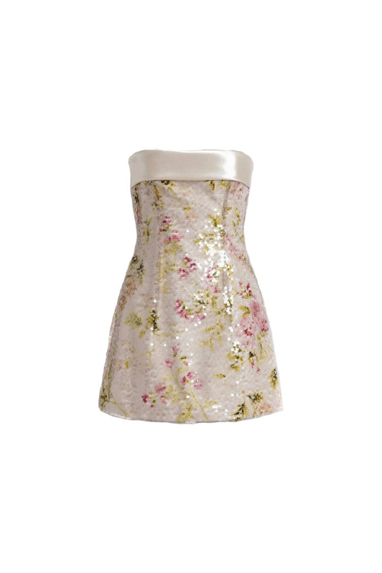 Alberta Ferretti Multicolor Crepe Mini Dress