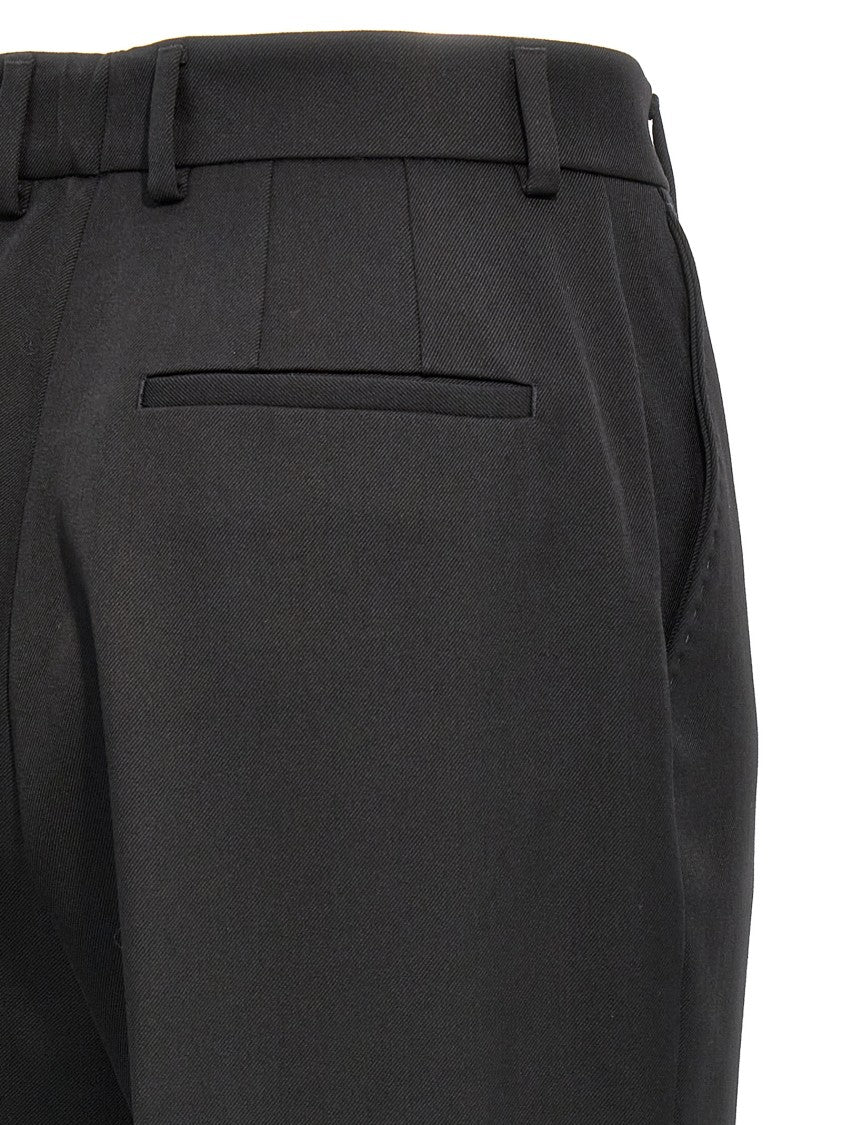 Dolce & Gabbana Tailored Wool Trousers With Ironed Pleat And Turned-Up Hem