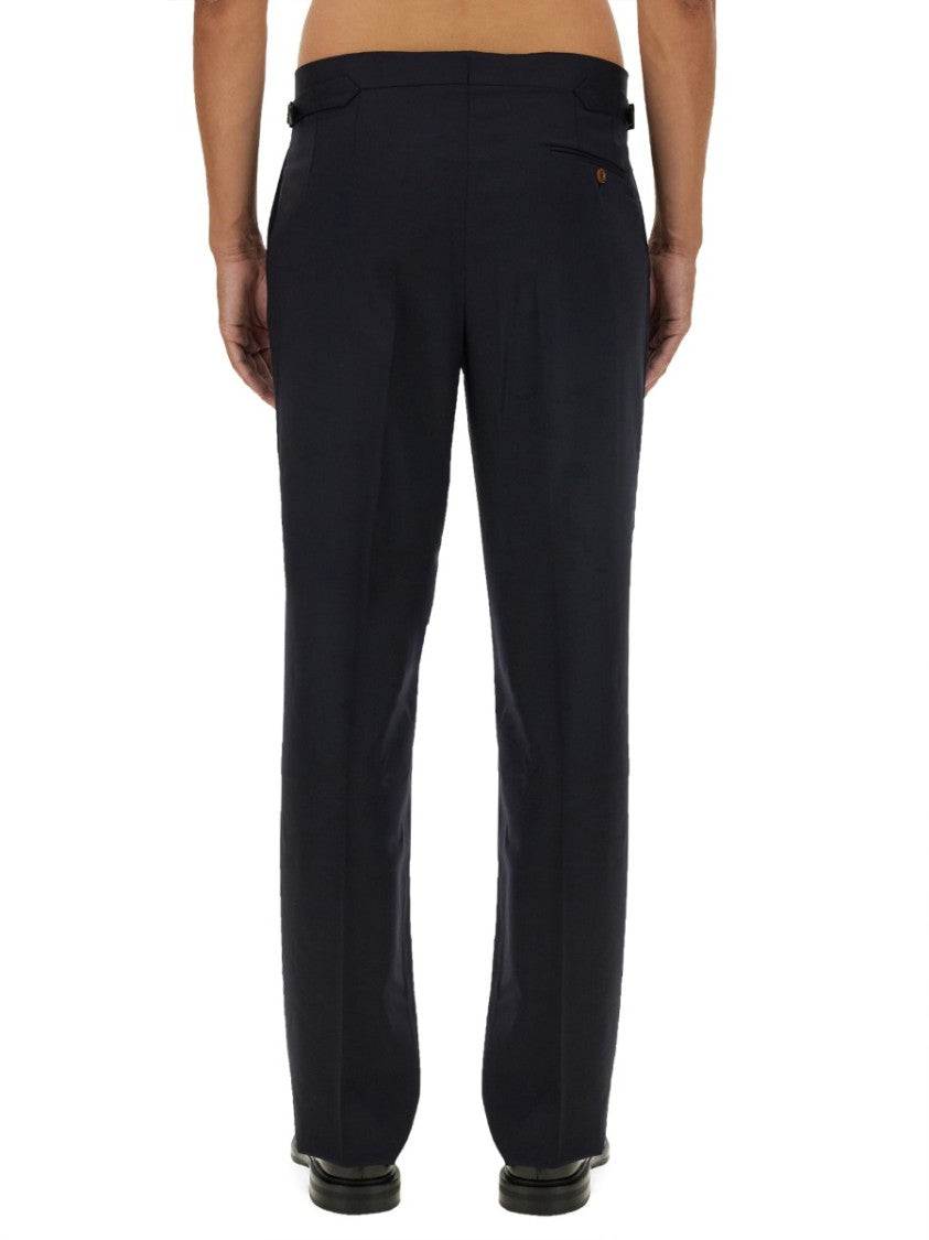 Vivienne Westwood Straight-Leg Tailored Black Pants With Classic Waistband