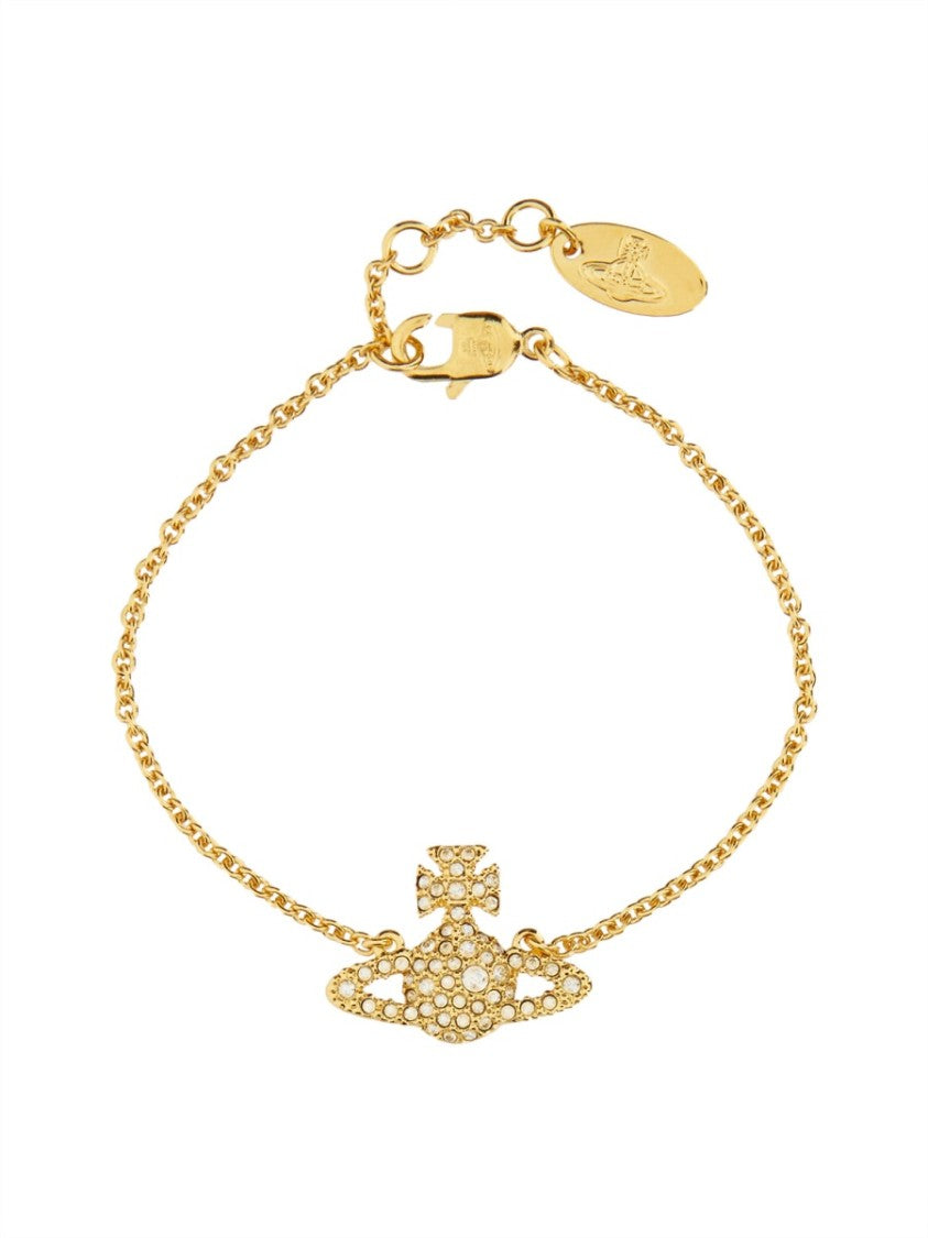 Vivienne Westwood Gold-Tone Brass Bracelet With Emblematic Charm