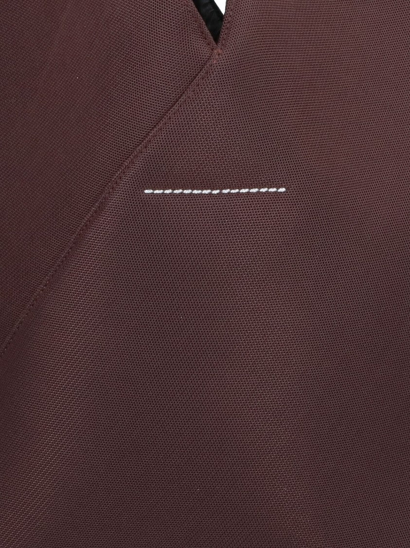 Mm6 By Maison Margiela Medium Tote Bag In Dark Brown Eco-Leather