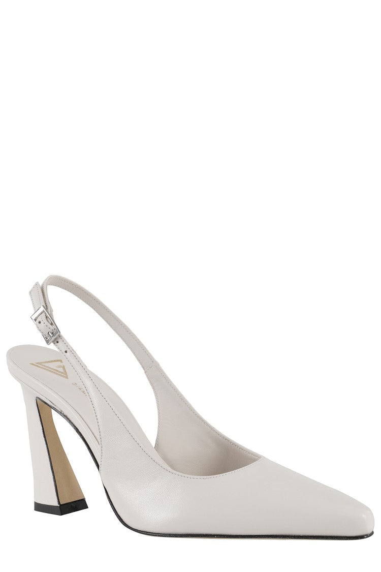 Giampaolo Viozzi Pointed Toe Nappa Leather Slingback Shoes
