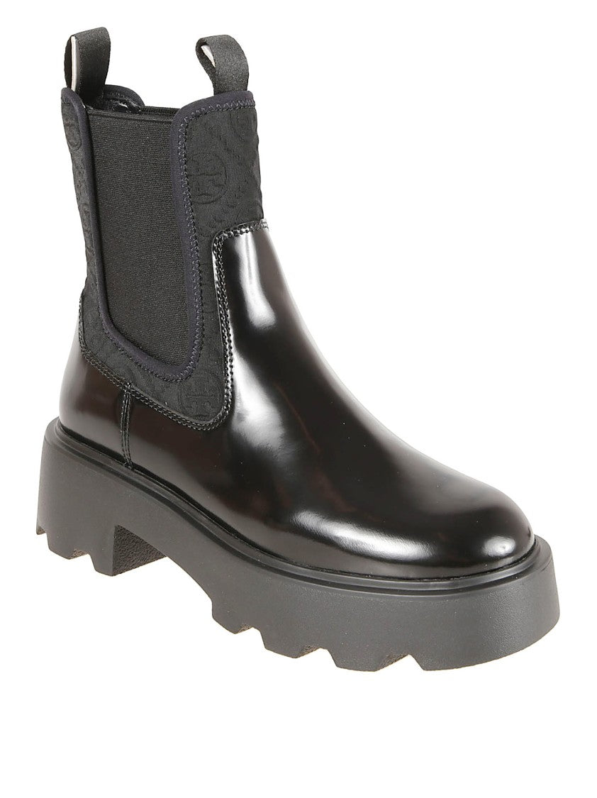 Tory Burch Glossy Finish Bovine Suede Boots