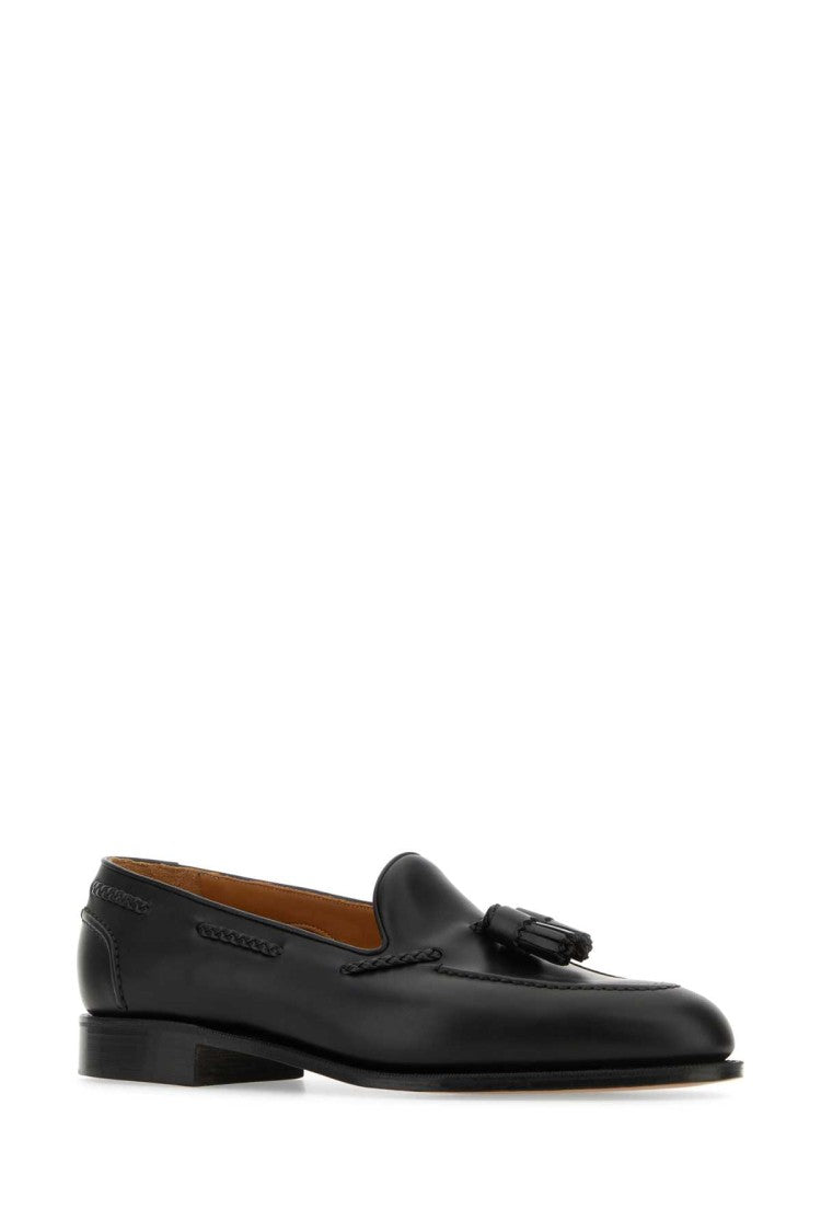 Edward Green Black Leather Belgravia Loafers