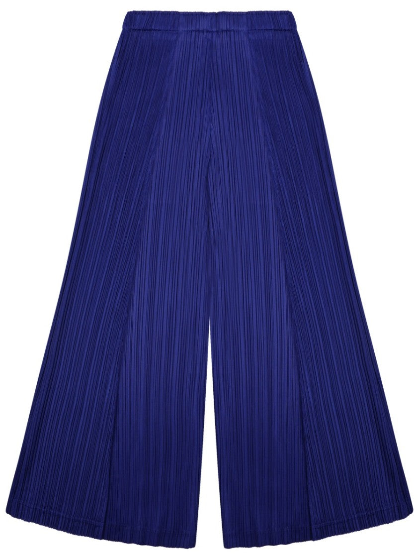 Pleats Please Issey Miyake Wide-Leg Pleated Pants With Distinctive Texture