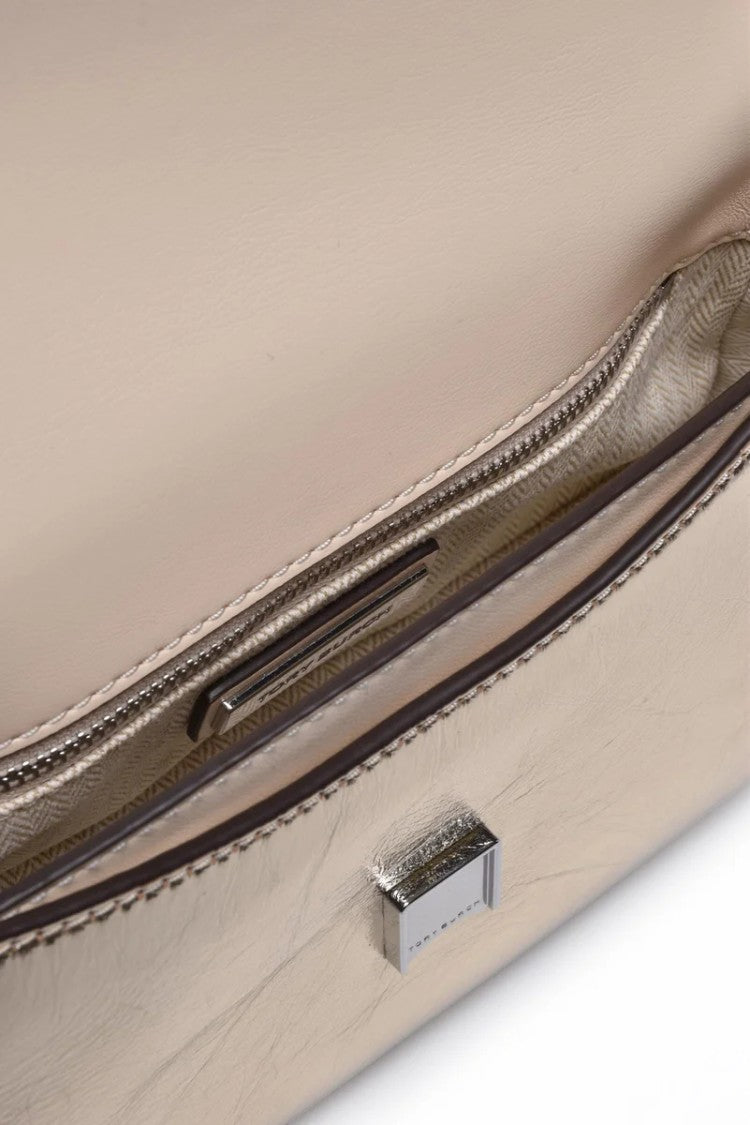 Tory Burch Britten Metallic Shoulder Bag - Gold