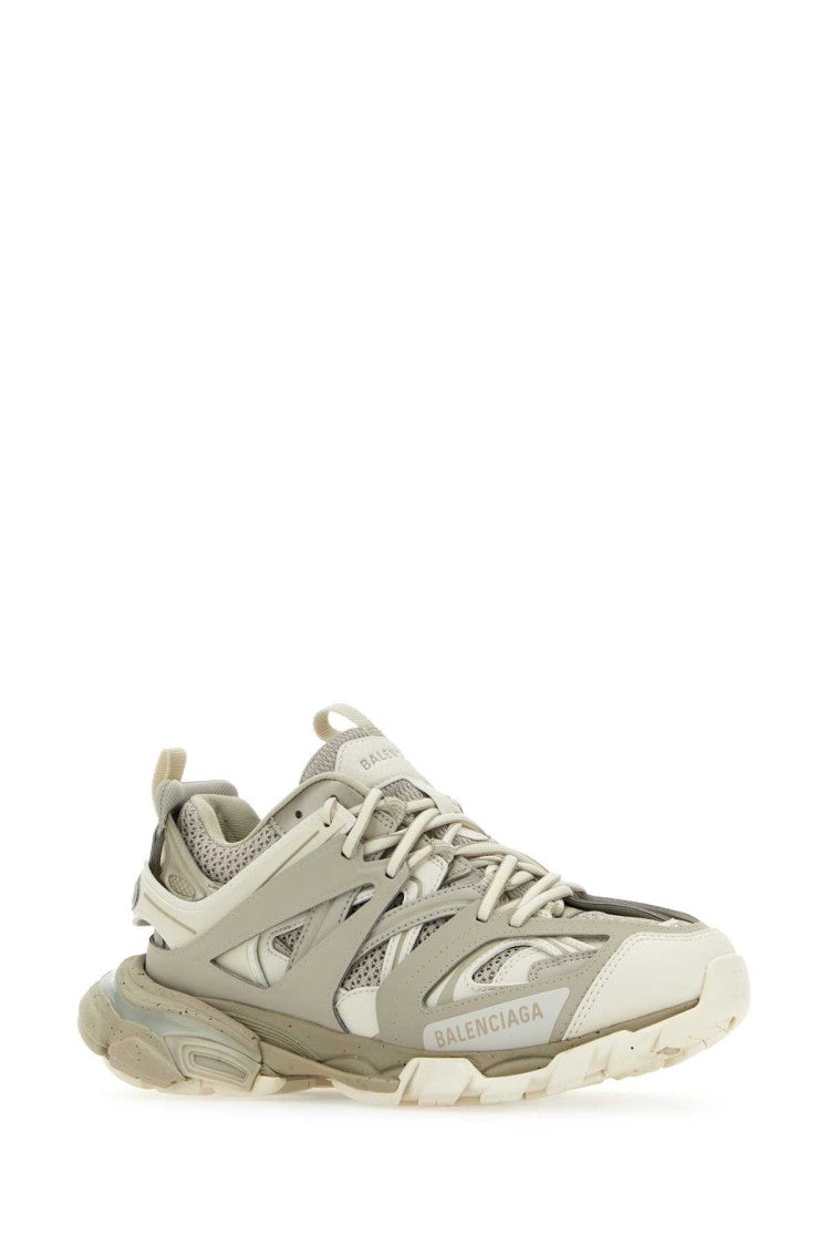 Balenciaga Two-Tone Synthetic Leather And Fabric Sneakers