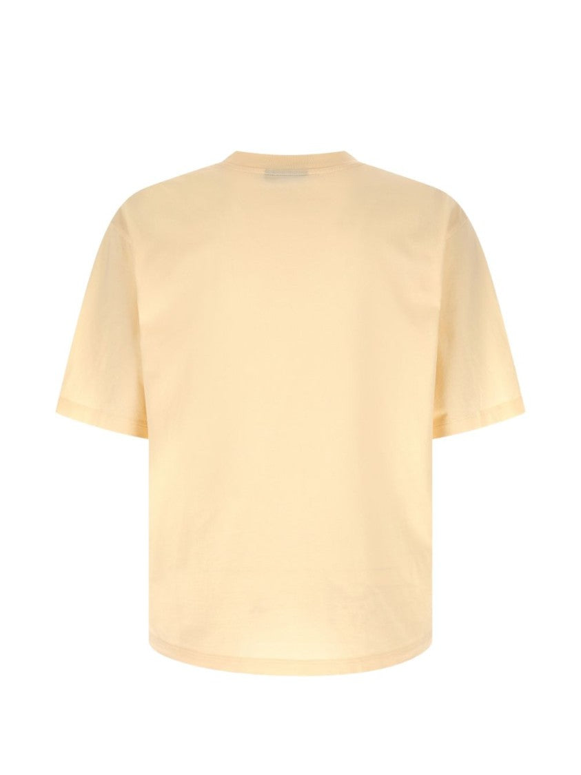 Dsquared2 Beige Map Graphic Asymmetric Hem T-Shirt