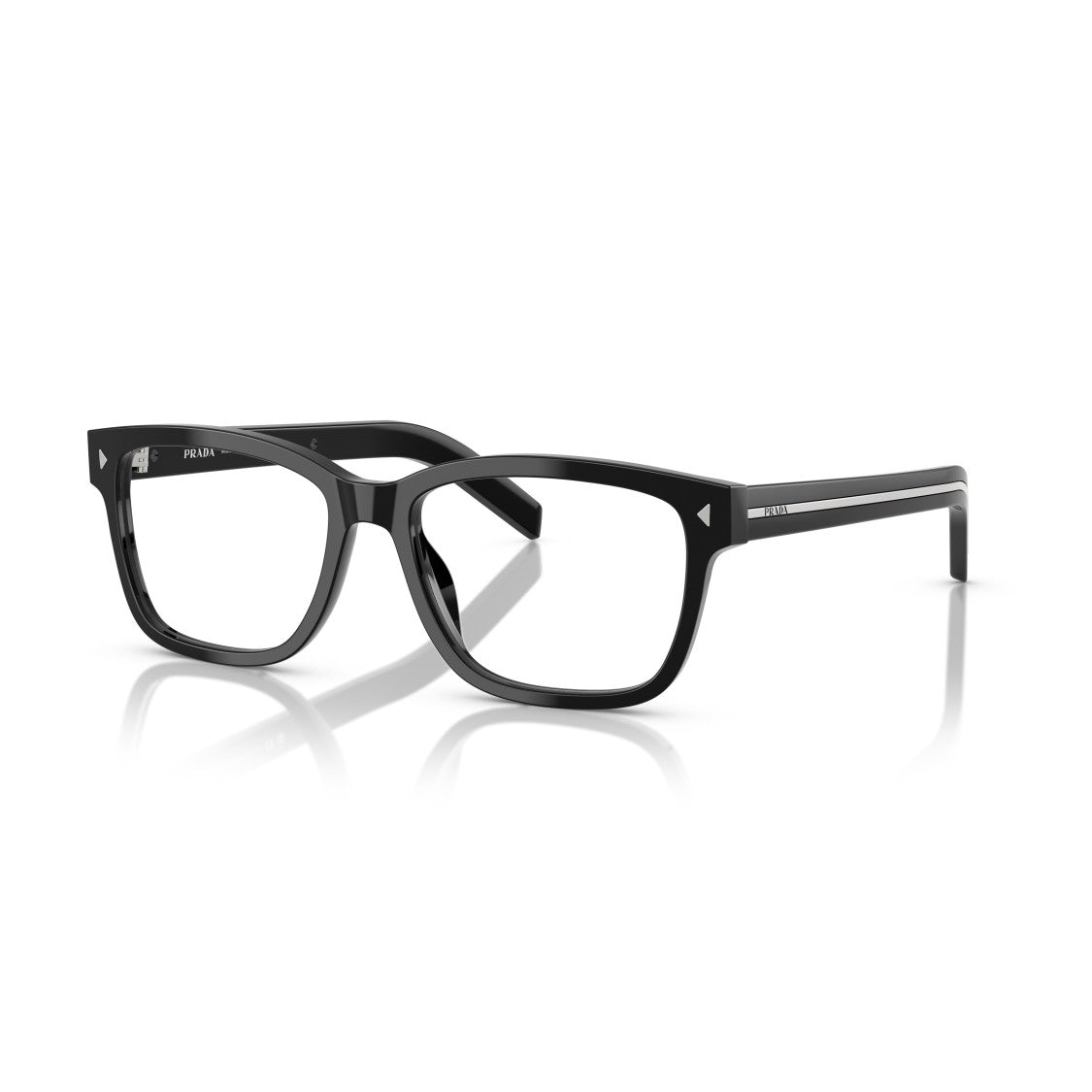 Prada 0Pr B10v Rectangular Black Acetate Sunglasses