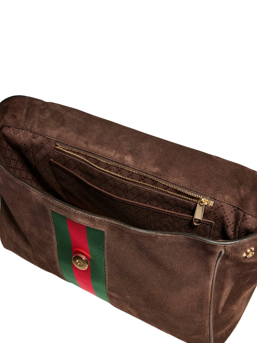 Gucci Dark Brown Soft Leather Paparazzo Shoulder Bag