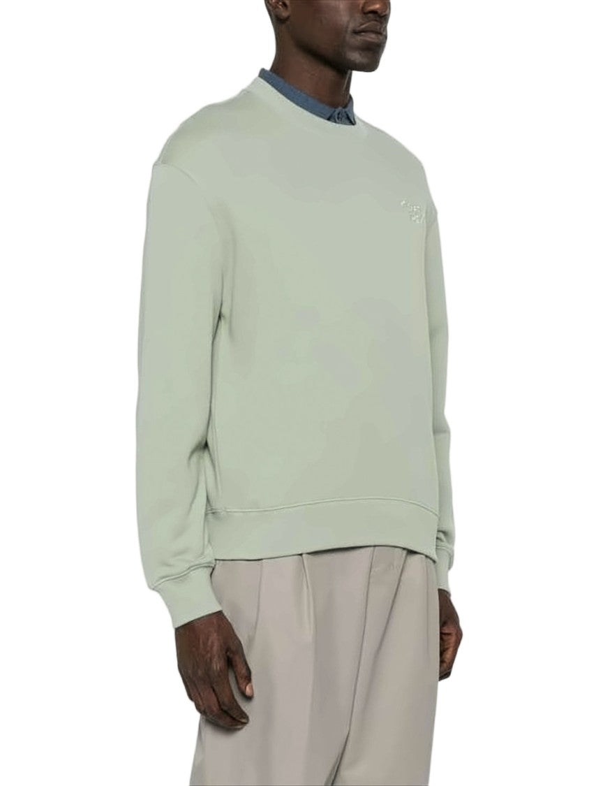 Maison Kitsuné Minimalist Long-Sleeve Cotton Sweatshirt With Subtle Logo