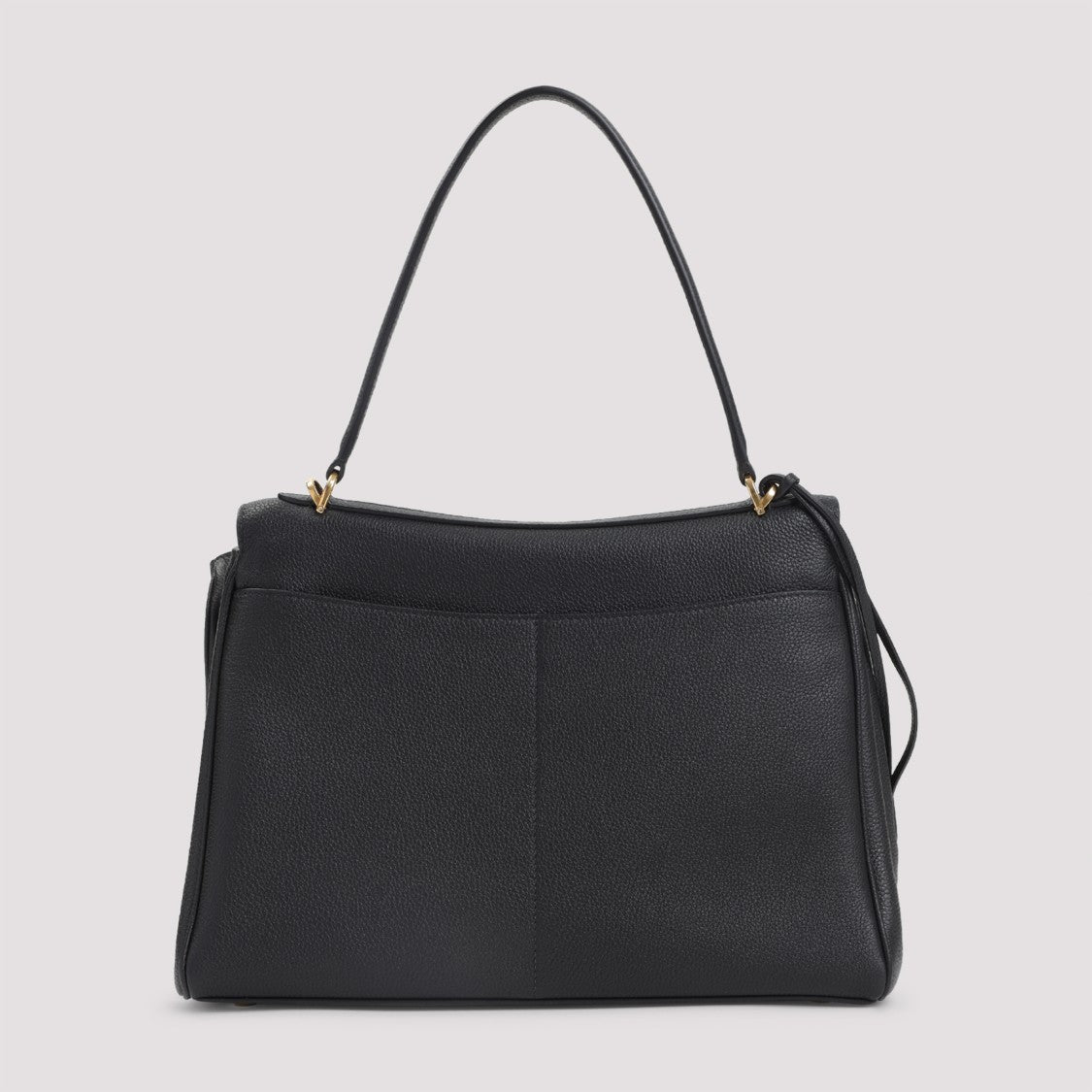 Balenciaga Grained Leather Shoulder Bag With Structured Silhouette