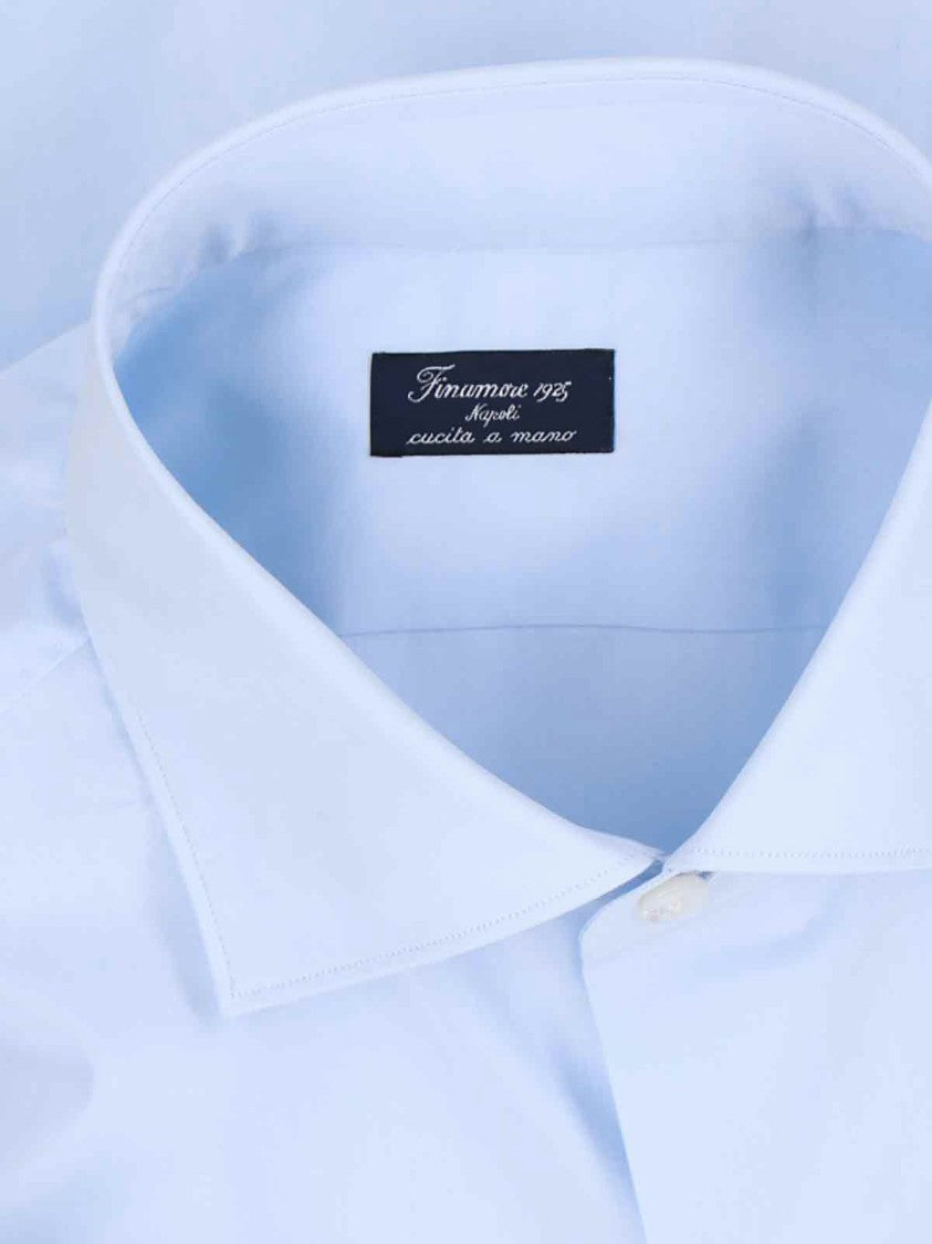 Finamore Structured Blue Shirt With Tailored Fit