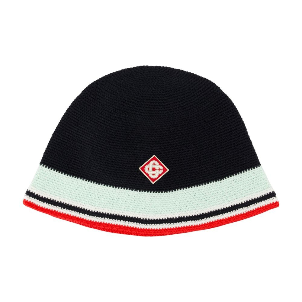 Casablanca Crochet Bucket Hat - Cotton - Black