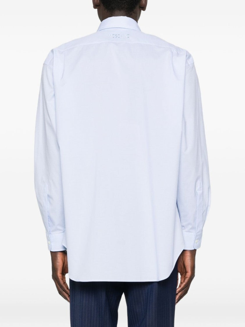Moschino Silk And Nylon Point Collar Shirt