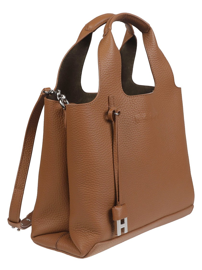 Hogan Small H01r Structured Pebbled Leather Tote Bag