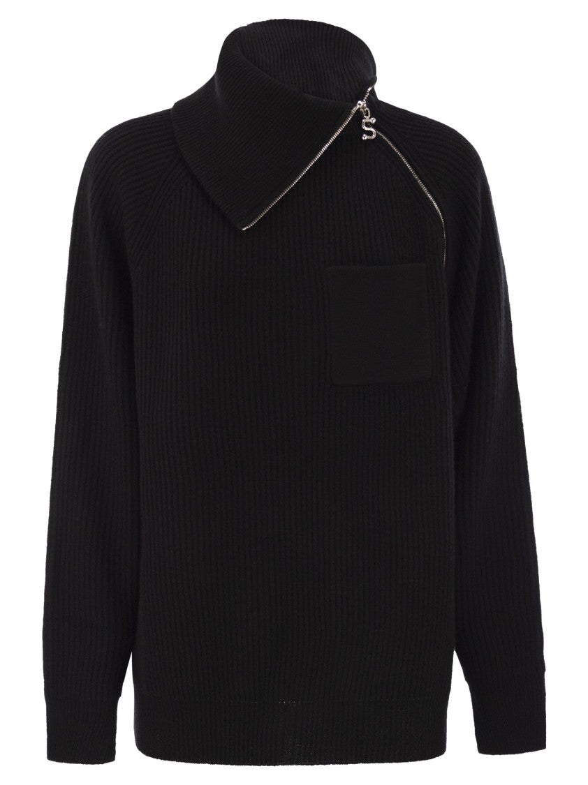 Sportmax Salpa - Cashmere-Blend Sweater With Zip