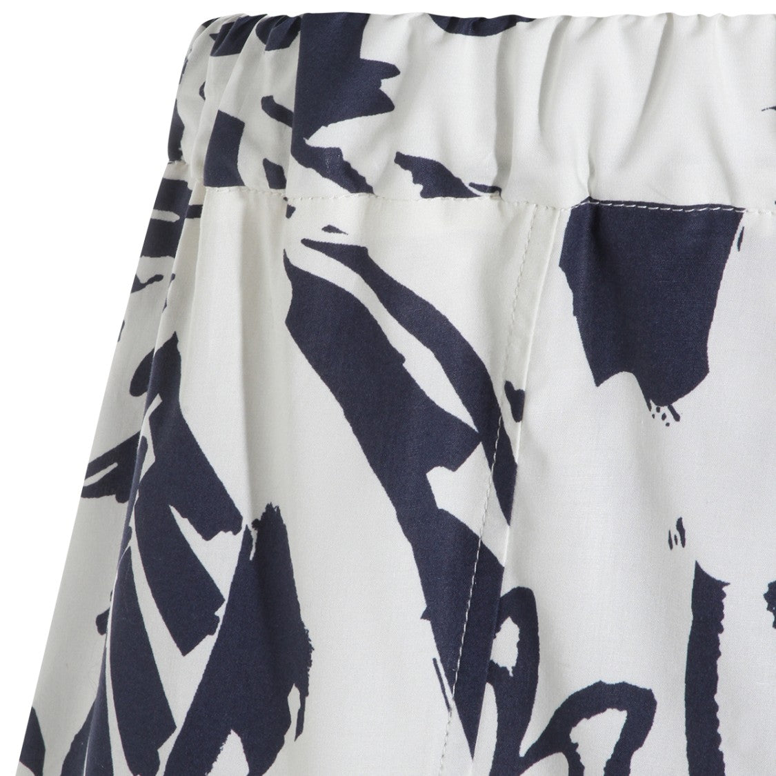 Antonelli Firenze Flowing Midi Skirt With Abstract Botanical Print