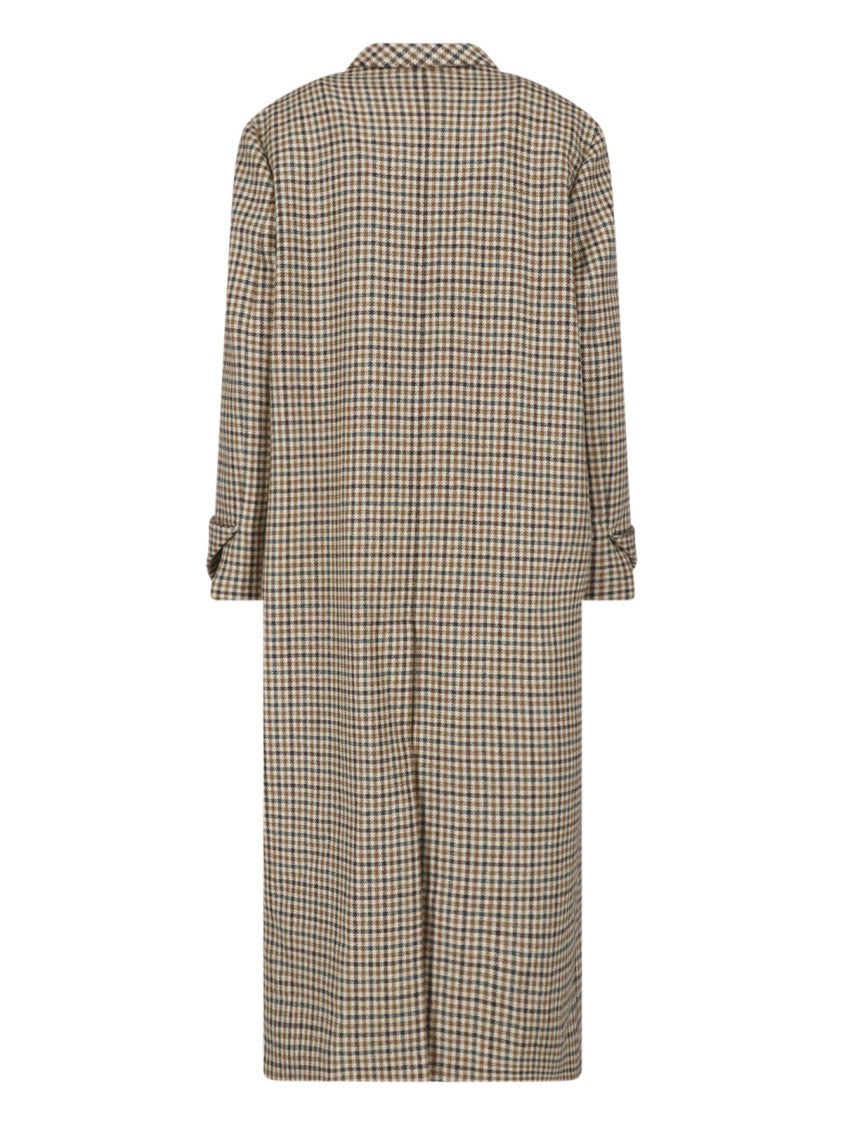 Sa Su Phi Multicolor Checkered Wool Belted Coat