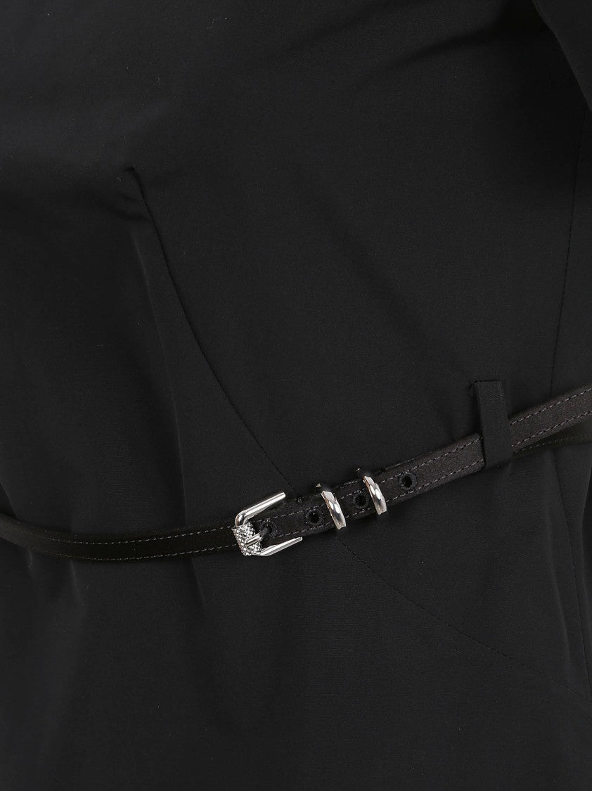 Givenchy A-Line Black Dress With Fitted Bodice