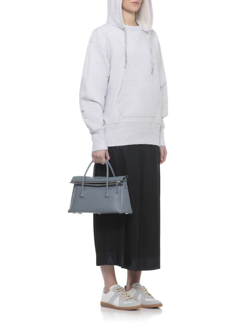 Maison Margiela Black Satin Midi Skirt With Iconic Four Stitches Detail