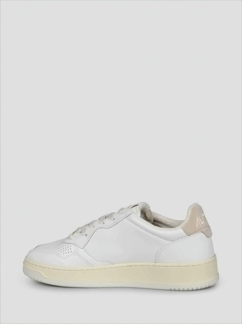 Autry Low-Top Leather Sneakers With Perforated Toe Box