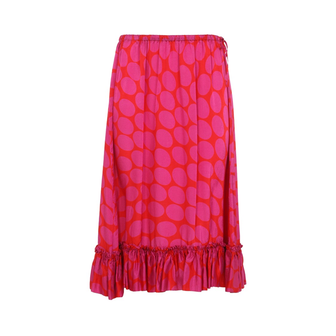 Dries Van Noten Midi Skirt With Playful Polka Dot Design