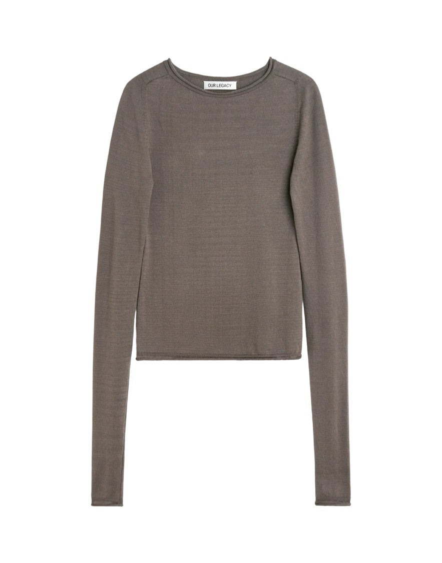 Our Legacy Grey Cotton Knit Sweater