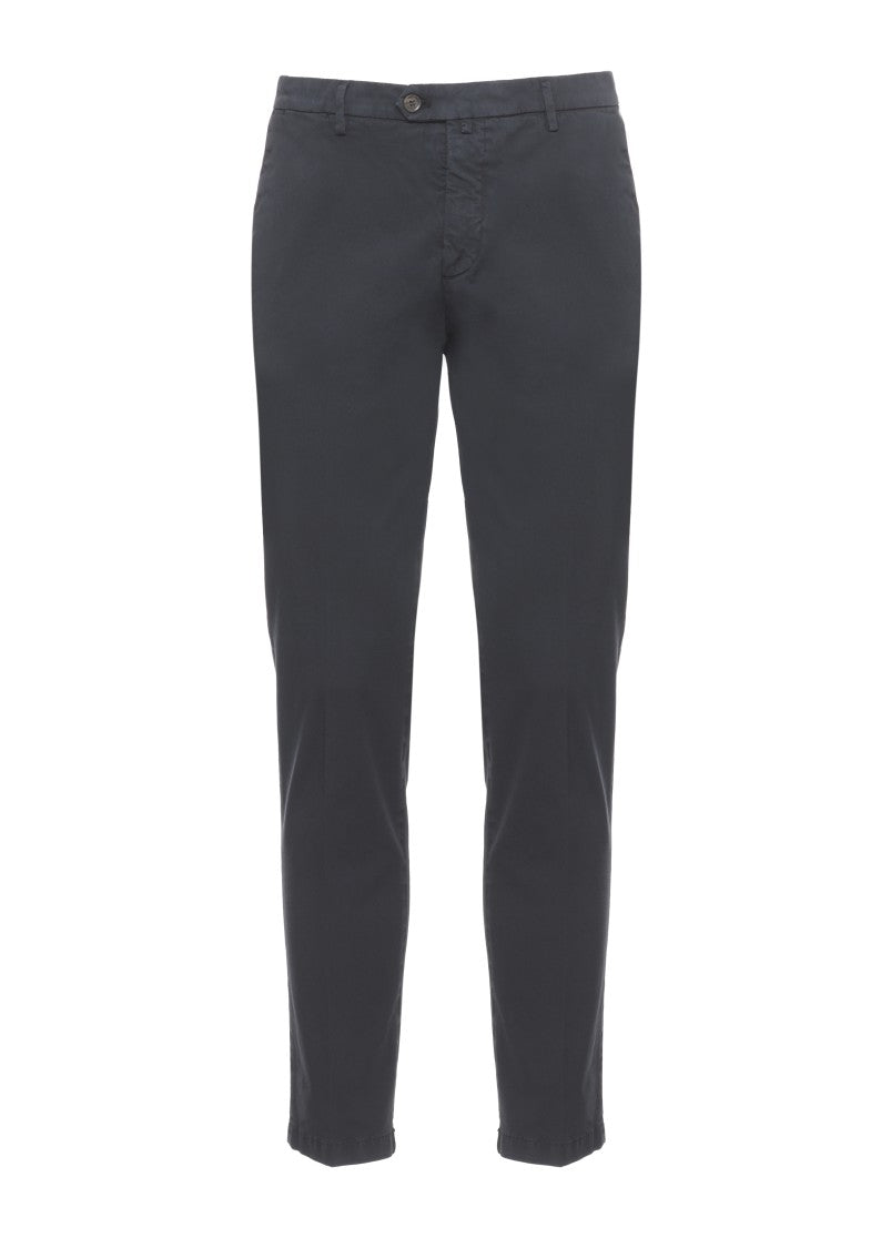 Briglia 1949 Blue Bg04 Cotton Straight-Leg Pants
