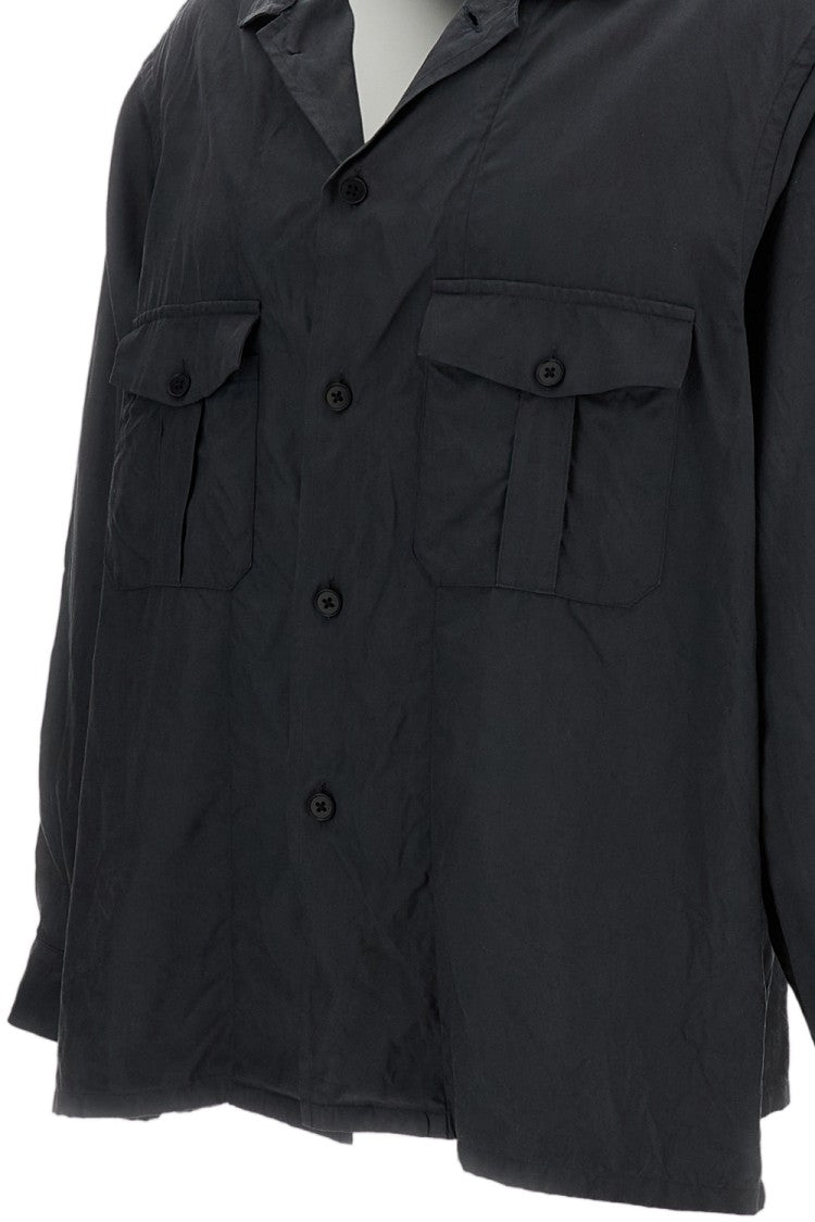 Kaptain Sunshine Relaxed Fit Silk Shirt With Flared Hem