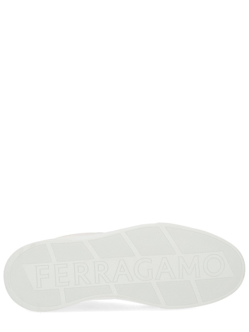 Ferragamo Gancini Suede Accent Low Sneakers