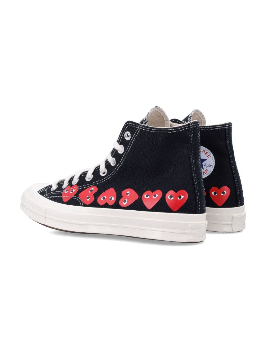 Comme Des Garçons X Converse High-Top Sneakers With Iconic Heart Print