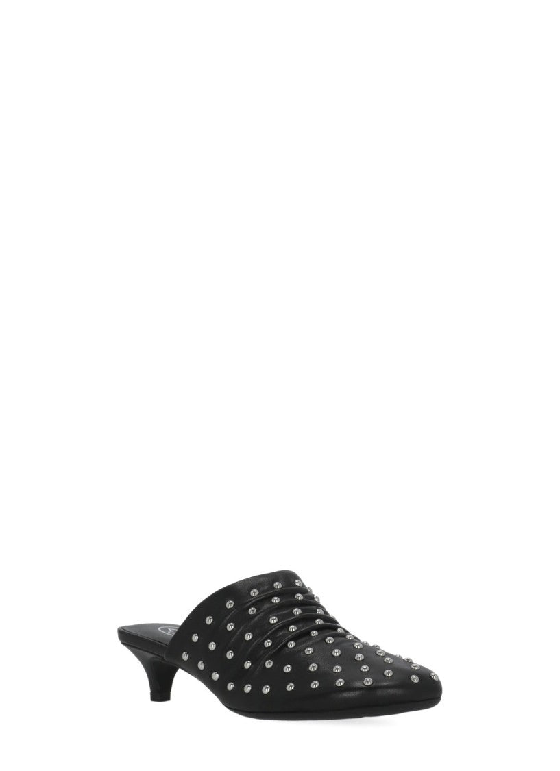 Ash Black Eloise Studded Leather Sabot