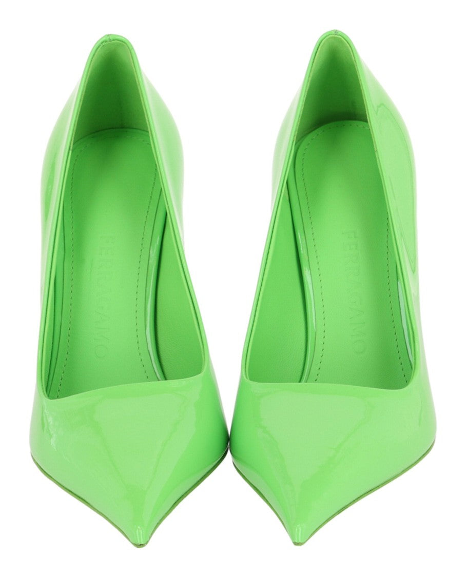 Ferragamo Eva X5 Pantent Leather Pumps