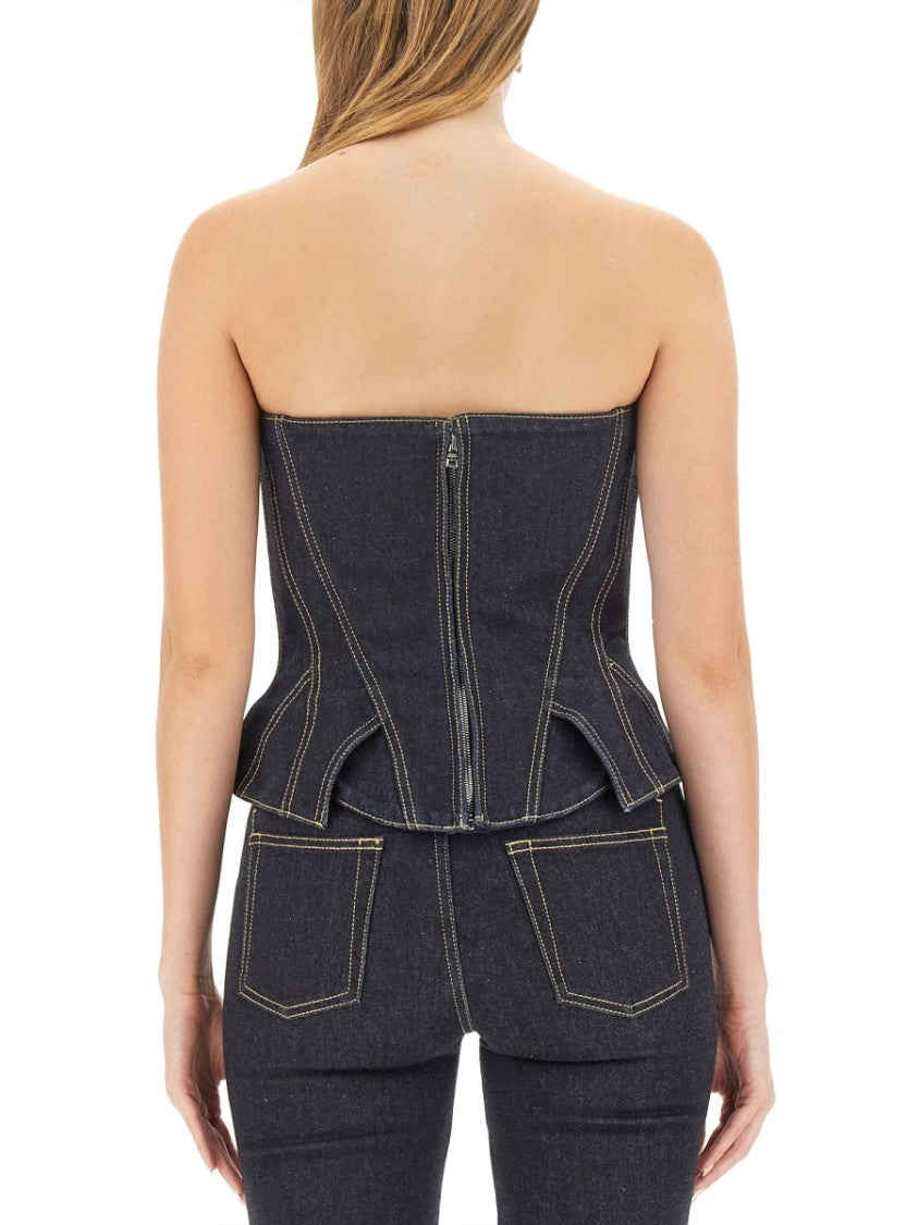 Alexander Mcqueen Top In Bustier