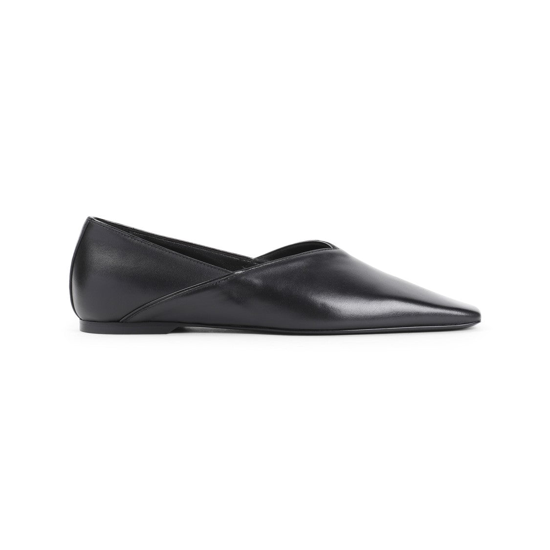 Totême Black Nappa Leather Ballerinas