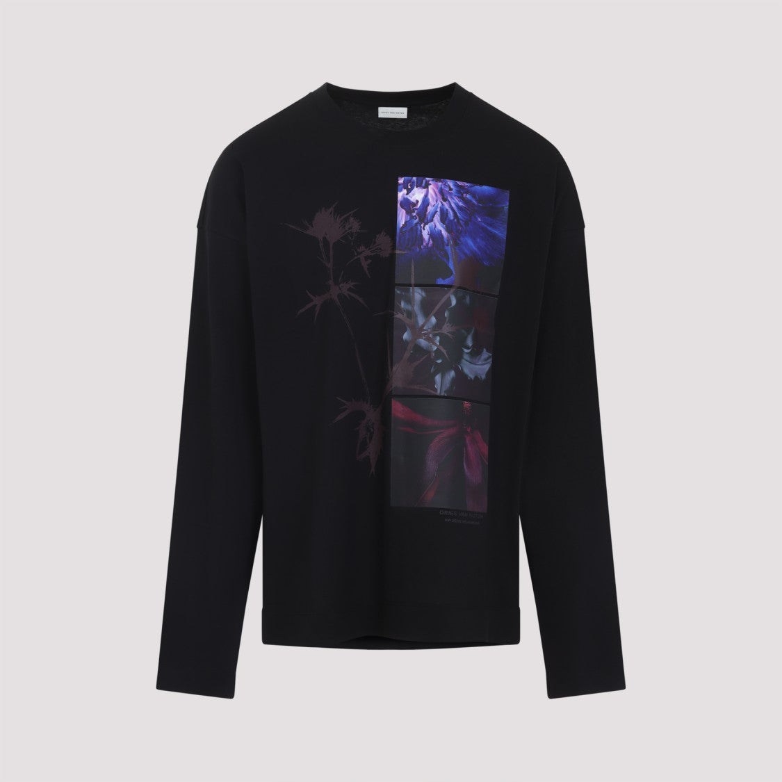 Dries Van Noten Hegland Black Cotton T-Shirt