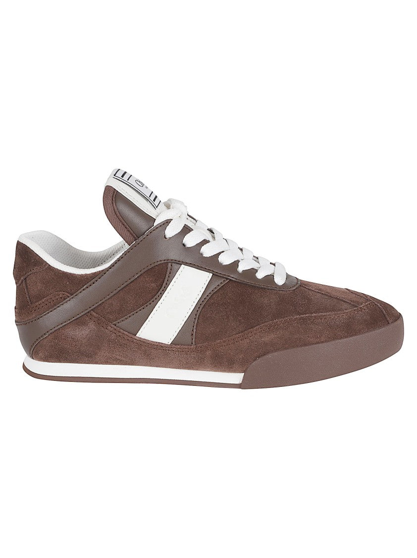 Chloé Low-Top Suede Leather Sneakers With Branded Embellishments